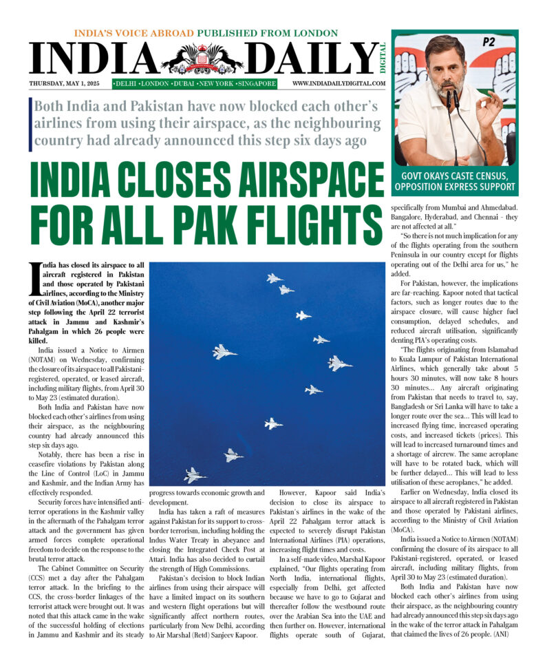 INDIA DD – MAY 1, 2025