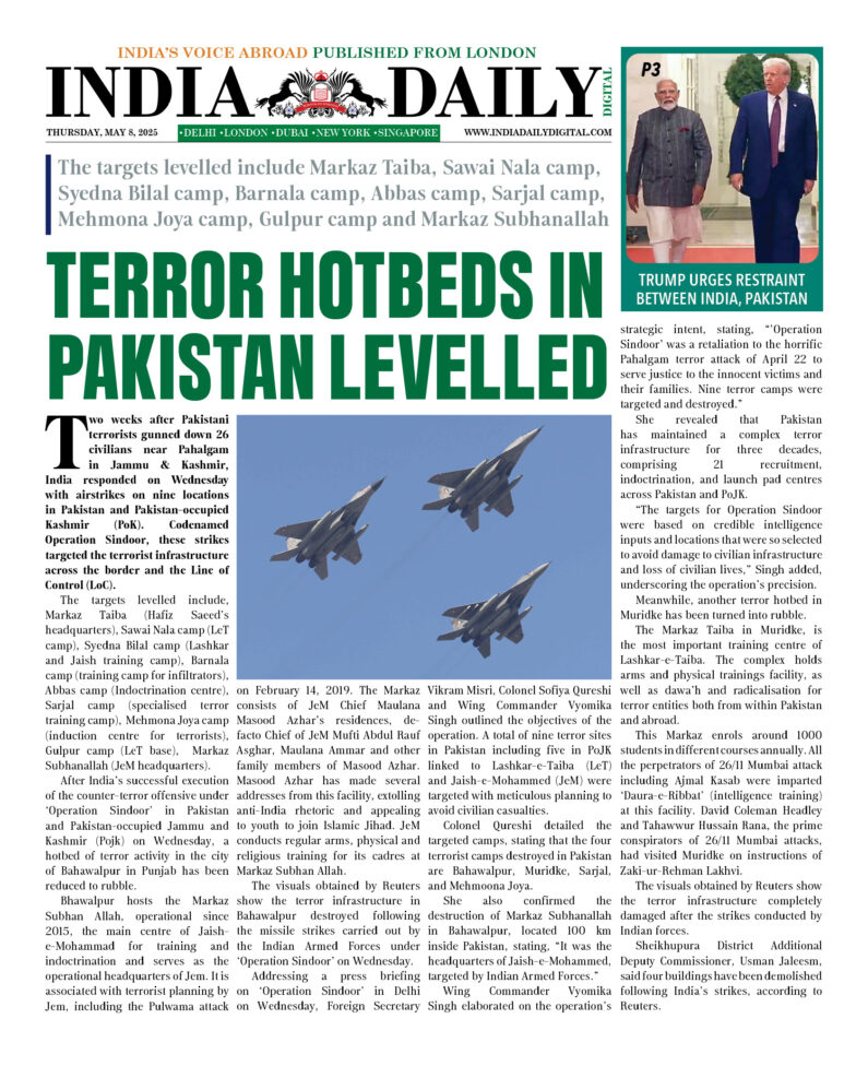 INDIA DD – MAY 8, 2025