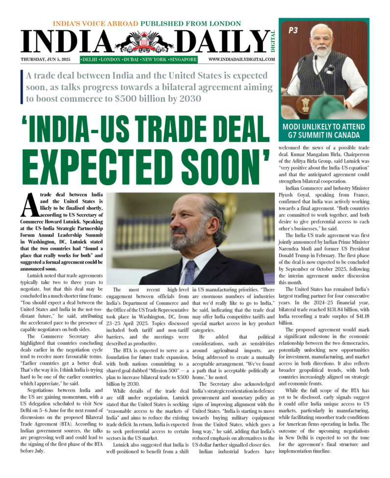 INDIA DD – JUNE 5, 2025