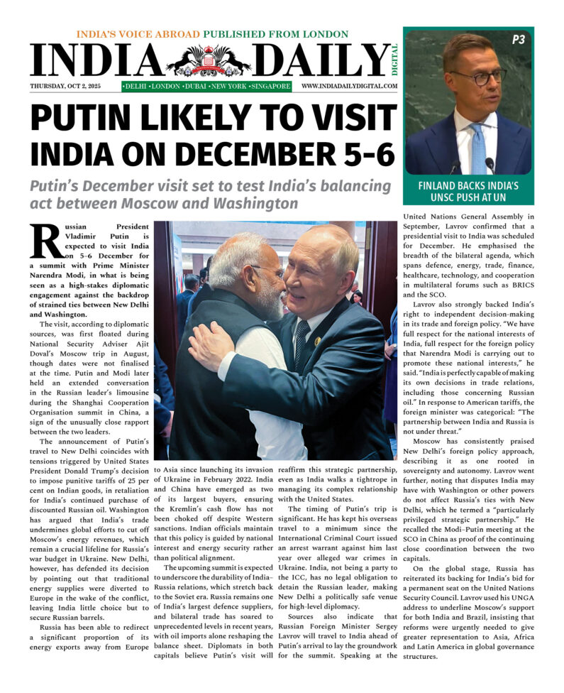 INDIA DD – OCT 2, 2025
