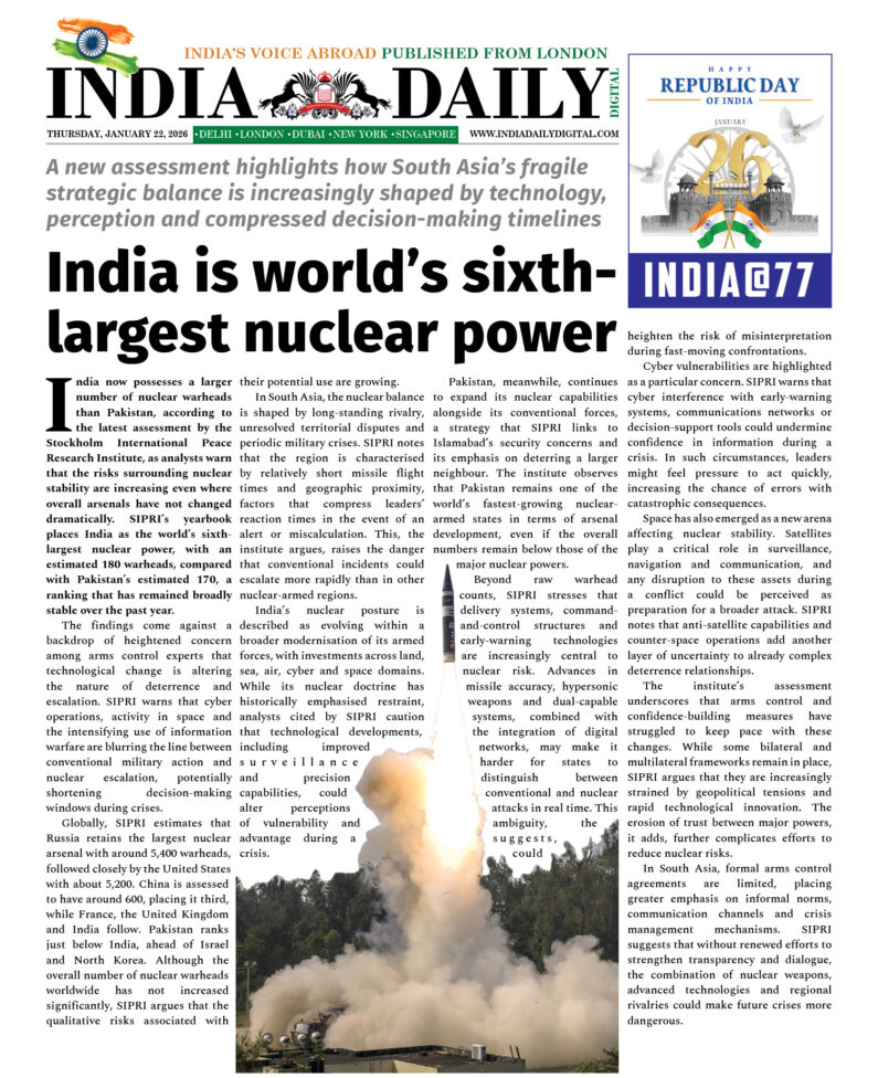 INDIA DD – JAN 22, 2026